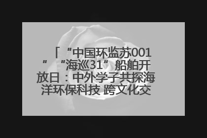 “中国环监苏001”“海巡31”船舶开放日：中外学子共探海洋环保科技 跨文化交流筑牢“蓝色”友谊